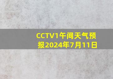 CCTV1午间天气预报2024年7月11日