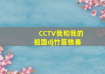 CCTV我和我的祖国dj竹笛独奏