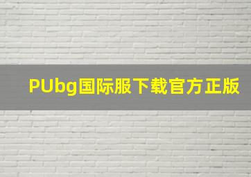 PUbg国际服下载官方正版