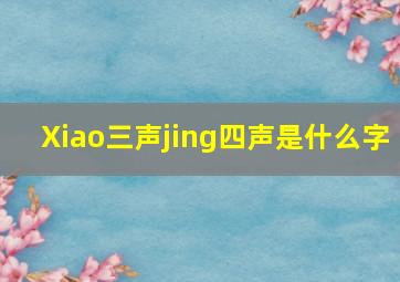 Xiao三声jing四声是什么字