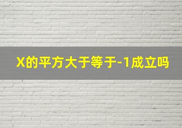 X的平方大于等于-1成立吗