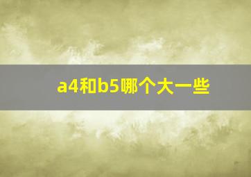 a4和b5哪个大一些