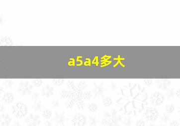 a5a4多大