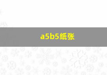 a5b5纸张