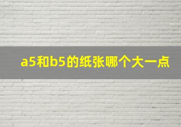 a5和b5的纸张哪个大一点