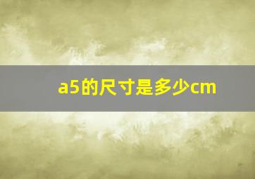 a5的尺寸是多少cm