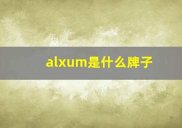 alxum是什么牌子