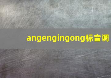 angengingong标音调