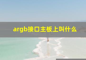 argb接口主板上叫什么