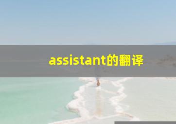 assistant的翻译