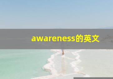 awareness的英文