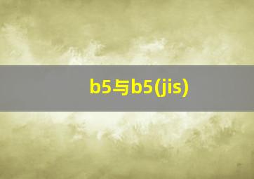 b5与b5(jis)