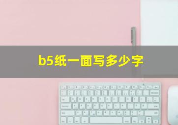 b5纸一面写多少字