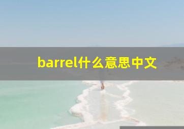 barrel什么意思中文