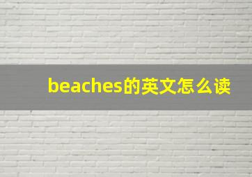 beaches的英文怎么读