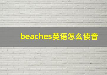 beaches英语怎么读音