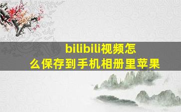 bilibili视频怎么保存到手机相册里苹果