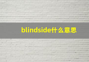 blindside什么意思