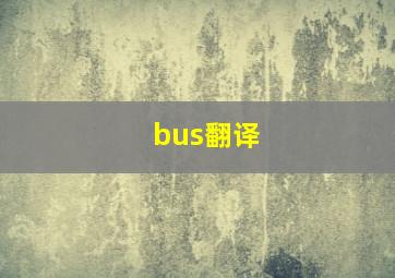 bus翻译