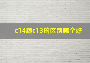 c14跟c13的区别哪个好