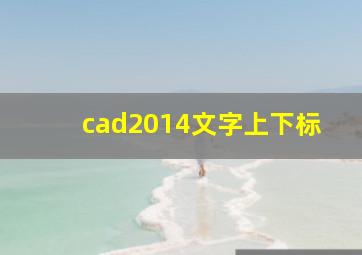 cad2014文字上下标