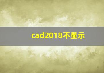 cad2018不显示