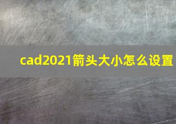 cad2021箭头大小怎么设置