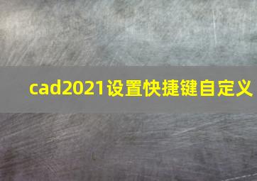 cad2021设置快捷键自定义