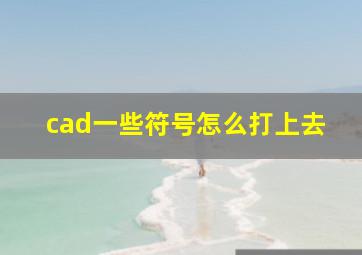 cad一些符号怎么打上去