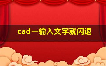 cad一输入文字就闪退