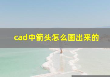 cad中箭头怎么画出来的