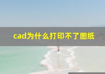 cad为什么打印不了图纸