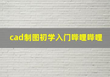 cad制图初学入门哔哩哔哩