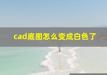 cad底图怎么变成白色了