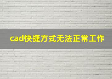 cad快捷方式无法正常工作