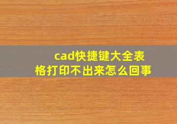 cad快捷键大全表格打印不出来怎么回事