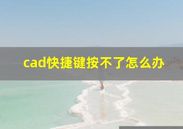 cad快捷键按不了怎么办