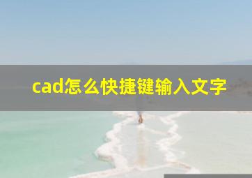 cad怎么快捷键输入文字