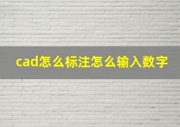 cad怎么标注怎么输入数字