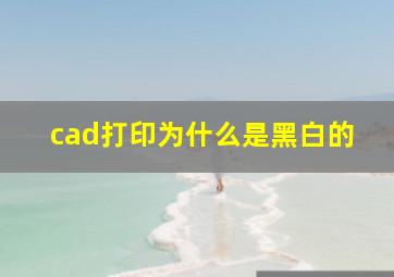 cad打印为什么是黑白的