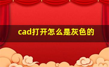 cad打开怎么是灰色的