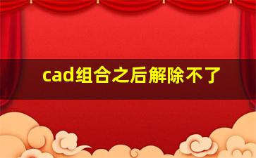 cad组合之后解除不了