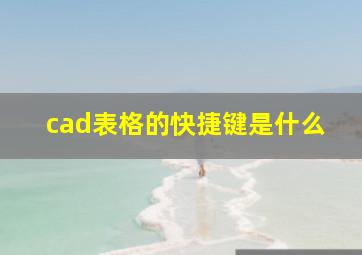 cad表格的快捷键是什么