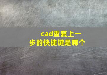 cad重复上一步的快捷键是哪个