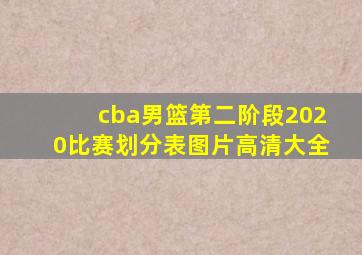 cba男篮第二阶段2020比赛划分表图片高清大全