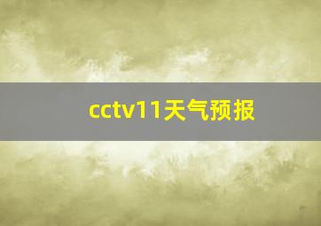 cctv11天气预报