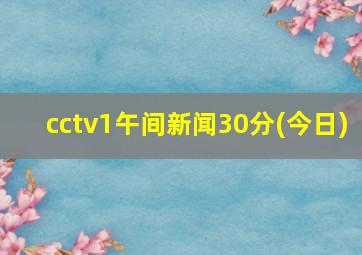 cctv1午间新闻30分(今日)