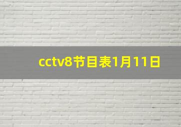 cctv8节目表1月11日