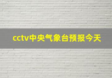 cctv中央气象台预报今天