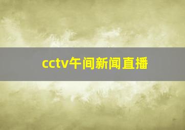 cctv午间新闻直播